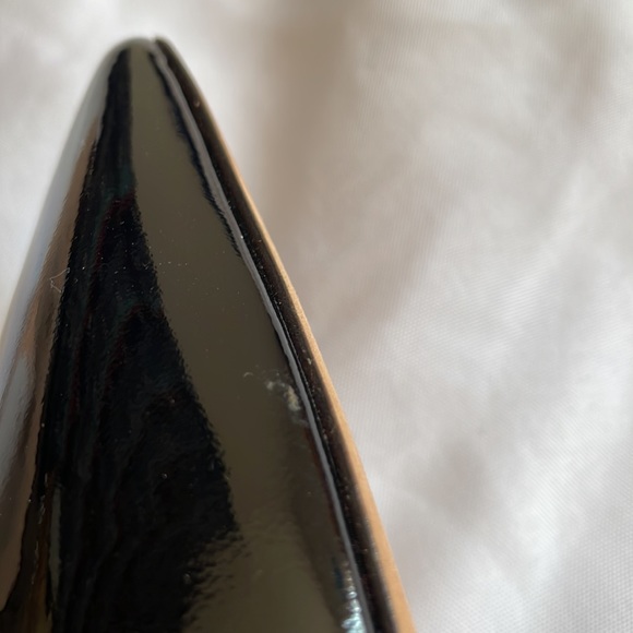 Kate Spade Black with White Trim Accent Patent High Heels Pumps - Picture 8 of 15